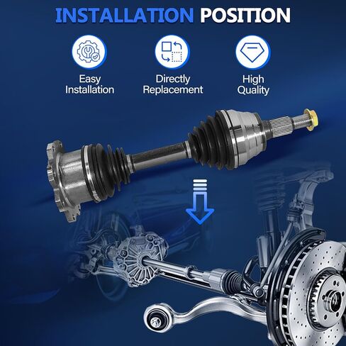 Maxfavor CV Axle Front Fit for Chevy Silverado 2500/3500 HD 2011-2019, for GMC Sierra 2500/3500 HD 2011 2012 2013 2014 2015 2016 2017 CV Axle, A Pair Left Right Side Driver Passenger CV Shaft RWD/4WD in Saudi Arabia