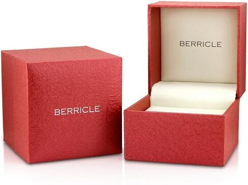 BERRICLE Sterling Silver CZ 3-Stone Solitaire Wedding Engagement Rings for Women, Cubic Zirconia Ring - Asscher, Cushion, Emerald, Pear, Round Cut - Canary Yellow, Green, Amethyst Purple Colors in Saudi Arabia