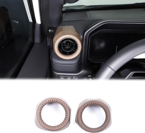 غطاء فتحات الهواء الجانبية للوحة قيادة السيارة متوافق مع ملحقات Toyota Land Cruiser Prado 250 J250 LC250 2024 2025، غطاء فتحة تهوية لوحة القيادة (نمط ألياف الكربون) in Kuwait