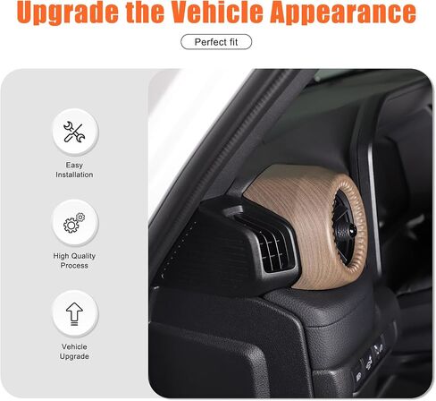 غطاء فتحات الهواء الجانبية للوحة قيادة السيارة متوافق مع ملحقات Toyota Land Cruiser Prado 250 J250 LC250 2024 2025، غطاء فتحة تهوية لوحة القيادة (نمط ألياف الكربون) in Kuwait