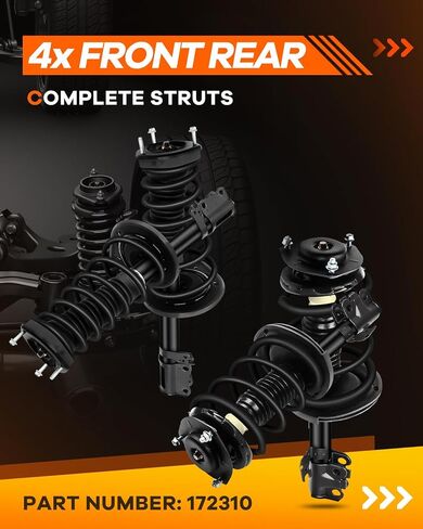 OCPTY Front and Rear Complete Struts Spring Assembly Shocks Fits 2007-2009 for Lexus ES350 | 2006-2012 for Toyota Avalon | 2007-2011 for Toyota Camry Quick Struts 172310 172309 172308 172307 4pcs in Saudi Arabia