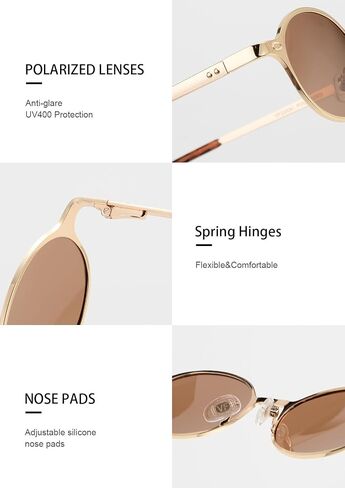 Polarized Retro Oval Sunglasses Womens Men Trendy 2025, Vintage Narrow Round Shades Chic 80 90s Sun Glasses VF2253 in Kuwait