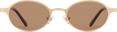 Polarized Retro Oval Sunglasses Womens Men Trendy 2025, Vintage Narrow Round Shades Chic 80 90s Sun Glasses VF2253 in Kuwait