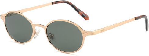 Polarized Retro Oval Sunglasses Womens Men Trendy 2025, Vintage Narrow Round Shades Chic 80 90s Sun Glasses VF2253 in Kuwait