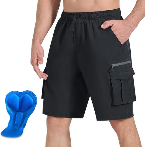 شورت رجالي لركوب الدراجات الجبلية 3D مبطن لركوب الدراجات، سريع الجفاف، خفيف الوزن، شورت MTB لركوب الدراجات in Kuwait