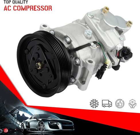 CCIYU A/C Compressor with Clutch A/C Air Compressor for Car 2008 2009 2010 2011-2012 for Land Rover LR2 3.2L Air Conditioning Compressor for 67675, 68675 in Saudi Arabia