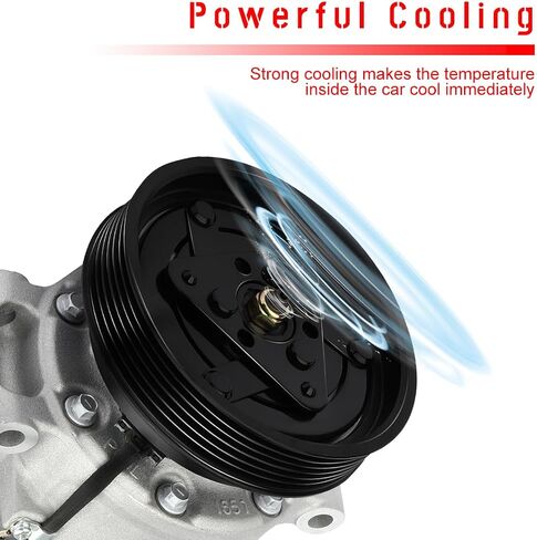 CCIYU A/C Compressor with Clutch A/C Air Compressor for Car 2008 2009 2010 2011-2012 for Land Rover LR2 3.2L Air Conditioning Compressor for 67675, 68675 in Saudi Arabia