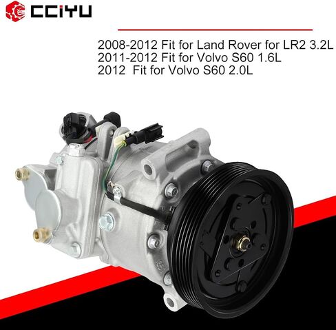CCIYU A/C Compressor with Clutch A/C Air Compressor for Car 2008 2009 2010 2011-2012 for Land Rover LR2 3.2L Air Conditioning Compressor for 67675, 68675 in Saudi Arabia
