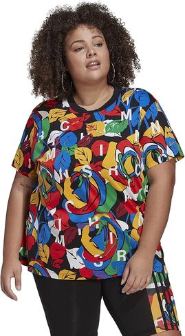 adidas Originals Plus Size Rich Mnisi Boyfriend Tee Multicolor 4X in Saudi Arabia