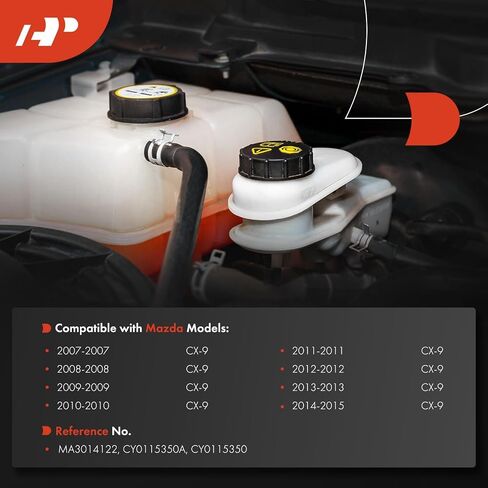 A-Premium Engine Coolant Overflow Recovery Reservoir Tank with Cap Compatible with Mazda CX-9 CX9 2007-2015 in Saudi Arabia