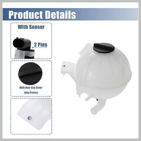 Coolant Radiator Reservoir Tank 9065010503 Coolant Overflow Expansion Bottle with Cap and Sensor for Mercedes-Benz Sprinter 2500 3500 2010-2018 Replacement Car Parts in Saudi Arabia