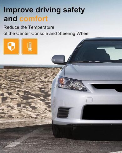 Sun Visor Left Driver Side Fit for Toyota Scion TC 2005 2006 2007 2008 2009 2010 Replace 74320-21210-B2 74320-21150-B1 74320-21170-B0, Gray Sunscreen Cover in Saudi Arabia