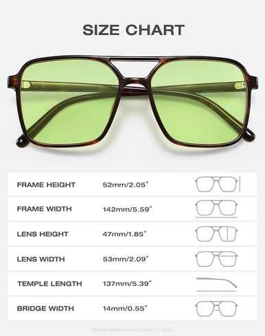 نظارات شمسية مربعة الشكل للنساء والرجال، ظلال حماية من الأشعة فوق البنفسجية العصرية in Kuwait