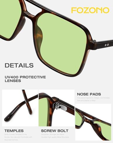 نظارات شمسية مربعة الشكل للنساء والرجال، ظلال حماية من الأشعة فوق البنفسجية العصرية in Kuwait