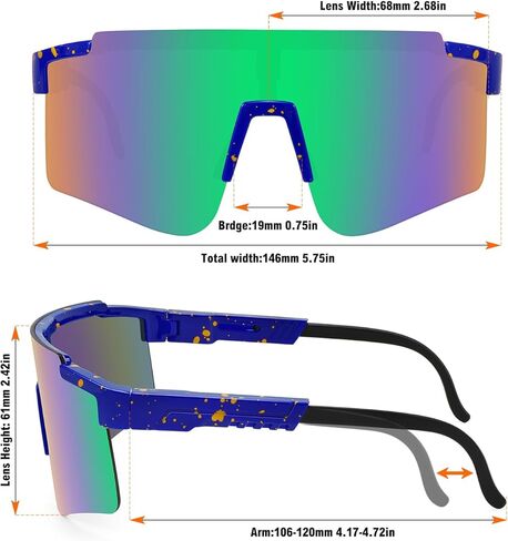 نظارات شمسية رياضية من MALIDAK للرجال والنساء والشباب نظارات بيسبول حماية من الأشعة فوق البنفسجية 400 للرجال لركوب الدراجات in Kuwait