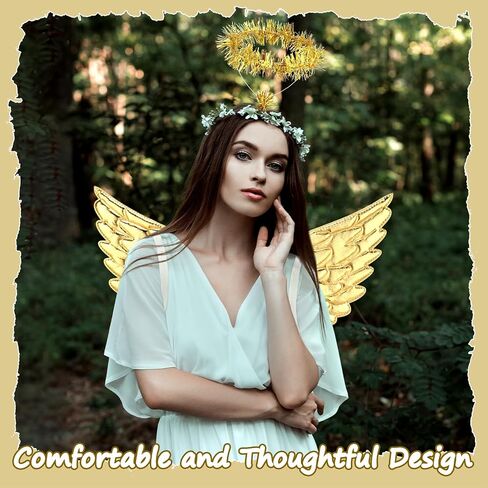 12 Pcs Angel Costume Accessory Sequin Angel Wings and Headband Set for Halloween Cosplay Party Dance Performances in Kuwait