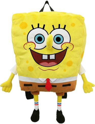 Unique SpongeBob Plush Backpack SpongeBob SB-0002A Approx. W 11.0/16.1 inches (28 cm) / 16.1 inches (41 cm) (including hand) x H 18.1 x D 5.9 inches (46 x 13/20 cm) (including nose) in Saudi Arabia