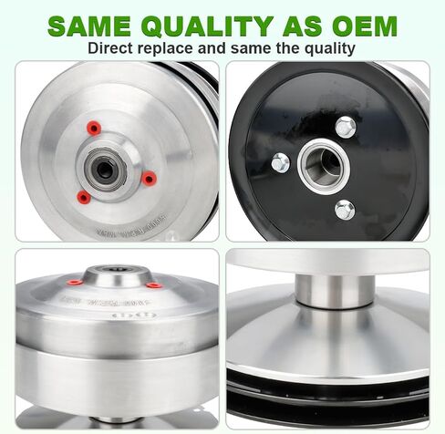 JDMON Aluminum Driven Clutch with Belts Compatible with Club Car DS 1997-Up & Precedent 2004-Up, Replacement for 101833902 101832902 1018340-01 1014081 in Saudi Arabia
