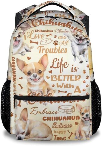 Mercuryelf Kids Bookbag - Dog Backpack for Boys Girls - 17 Inch Bulldogs Backpack for Primary Middle - Cute School Bag for Bulldogs Lovers in Kuwait