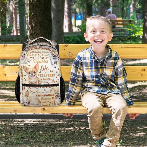 Mercuryelf Kids Bookbag - Dog Backpack for Boys Girls - 17 Inch Bulldogs Backpack for Primary Middle - Cute School Bag for Bulldogs Lovers in Kuwait