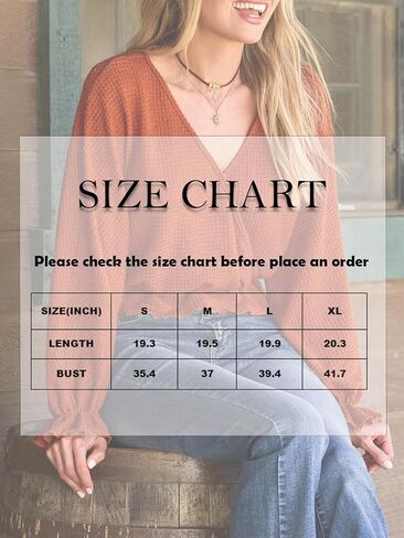 CUPSHE Womens V Neck Swiss Dot Tops Long Sleeve Wrap Ruffle Fashion Fall Blouse in Saudi Arabia