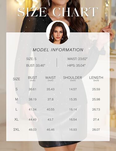DRESSTELLS بلوزات نسائية مطرزة بالترتر مكشكشة ورقبة على شكل حرف V وأكمام طويلة وطبقات مزدوجة شبكية لامعة للحفلات in Saudi Arabia
