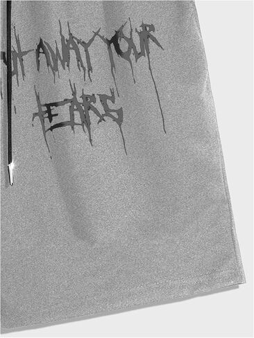 SOLY HUX Mens Graphic Shorts Casual Summer Drawstring Elastic Waist Shorts with Pockets Y2K Streetwear in Kuwait