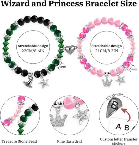 cow print Couples Bracelets Gift for Lovers - His and Hers Stretchable Bead Love Bracelets with Alphabet Stickers - Wedding, Valentine's Day, Christmas Jewelry Gifts for Women Men in Saudi Arabia