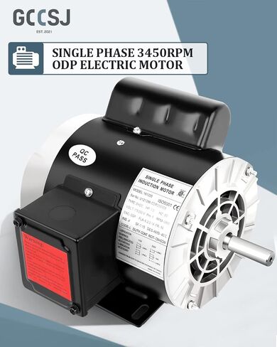 Air Compressor Motor 3.7 HP Electric Motor, 3450 RPM, 230V Single Phase, 56 Frame 5/8 Keyed Shaft 60 HZ in Kuwait