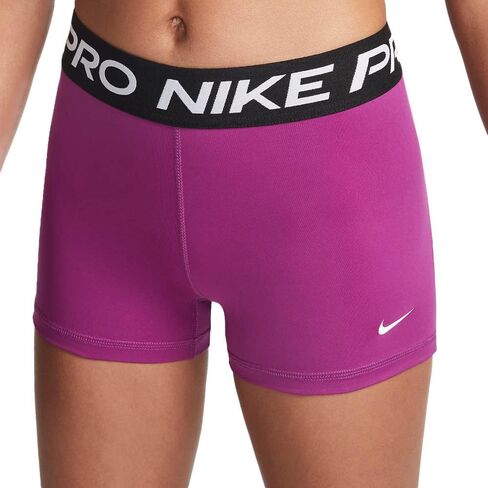 شورت ضغط للنساء من Nike Pro مقاس 3 بوصات (as1، Alpha، x_l، عادي، عادي) أرجواني in Saudi Arabia
