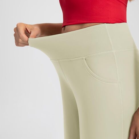 Women's Straight Leg Yoga Pants, High Waist Office Trousers, Stretchy Work Pants with Pockets in Saudi Arabia