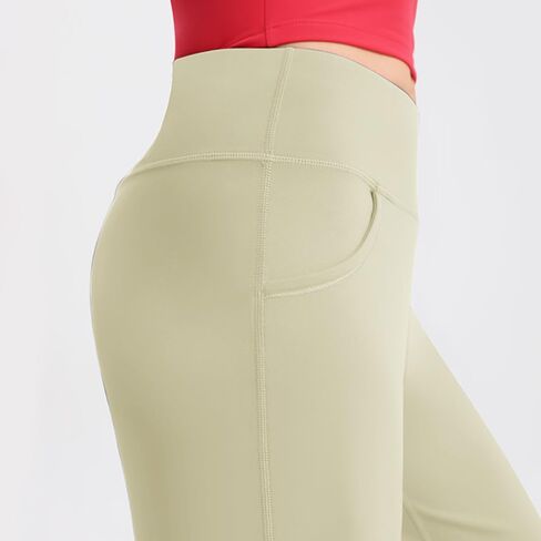 Women's Straight Leg Yoga Pants, High Waist Office Trousers, Stretchy Work Pants with Pockets in Saudi Arabia
