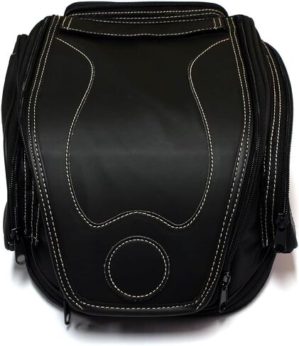 MZS Motorcycle Tail Bag, Expandable Dual Use Helmet Bag Luggage Storage Backpack with Waterproof Rain Cover - Multifunctional Motorbike Rear Seat Bag Accessories in Saudi Arabia