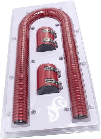 1 Set Red 36" Long Universal Flexible Stainless Steel Radiator Hose Kit Fits for Chevy/Ford/Mopar in Saudi Arabia