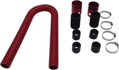 1 Set Red 36" Long Universal Flexible Stainless Steel Radiator Hose Kit Fits for Chevy/Ford/Mopar in Saudi Arabia