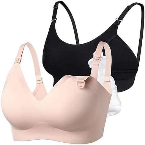 Momcozy Nursing Bras for Breastfeeding +Classic Hands Free Pumping Bra for 34C, 34D, 36A in Saudi Arabia