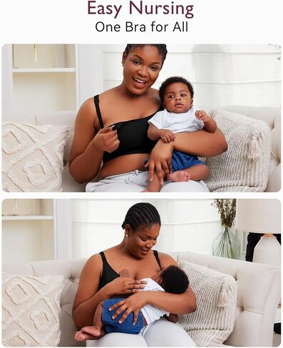 Momcozy Nursing Bras for Breastfeeding +Classic Hands Free Pumping Bra for 34C, 34D, 36A in Saudi Arabia