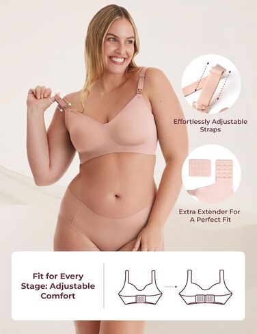 Momcozy Nursing Bras for Breastfeeding +Classic Hands Free Pumping Bra for 34C, 34D, 36A in Saudi Arabia