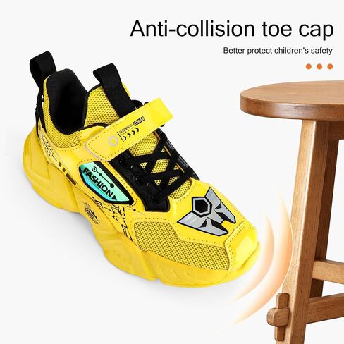 Kid Boys Girls Lightweight Breathable Sneakers Strap Athletic Tennis Shoes for Running Walking in Kuwait
