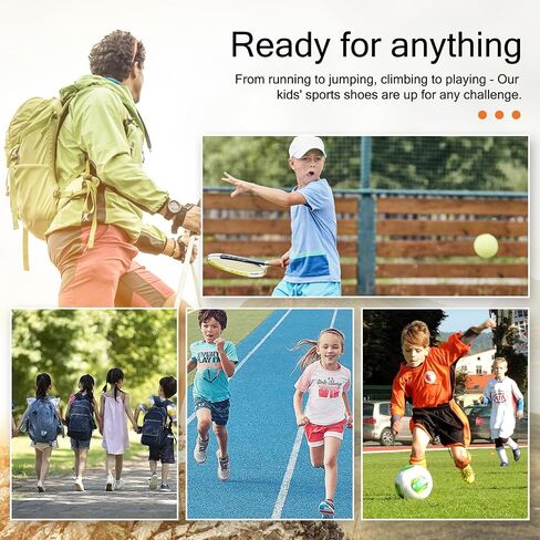 Kid Boys Girls Lightweight Breathable Sneakers Strap Athletic Tennis Shoes for Running Walking in Kuwait