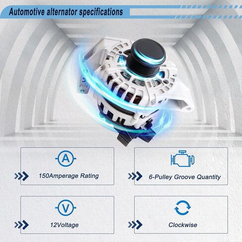 Alternator Compatible with 2007-2014 Yukon Sierra Suburban Silverado Escalade 2008-2009 H2 4.3L V6 4.8L 5.0L 6.0L 6.2L 6.6L V8 Replace for: 15857608 15093928 15905871 15732 in Saudi Arabia