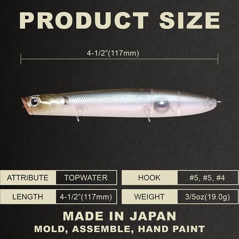 LUCKY CRAFT Fishing Lure Gunfish 117, Topwater (335 Sexy Mama) in Kuwait