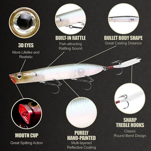 LUCKY CRAFT Fishing Lure Gunfish 117, Topwater (335 Sexy Mama) in Kuwait