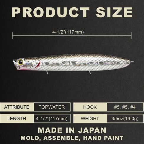 LUCKY CRAFT Fishing Lure Gunfish 117, Topwater (335 Sexy Mama) in Kuwait