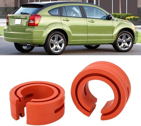 2PCS Car Coil Spring Buffer Rubber, Universal Car Shock Absorber Cushion Spring Bumper Buffer C Type Reduce Noise Anti Vibration for Cars, black in Saudi Arabia
