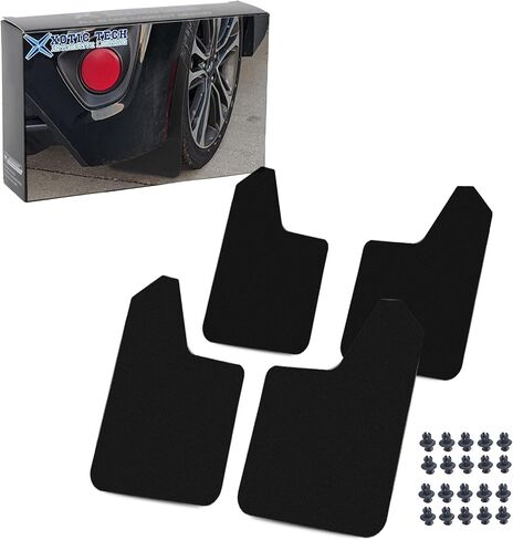 x xotic tech Universal Front and Rear Black Mud Flaps Splash Guards Mudflaps Mudguard Fender Flares Dirty Traps for Car Pickup Truck SUV with Hardware (4PCS) in Saudi Arabia