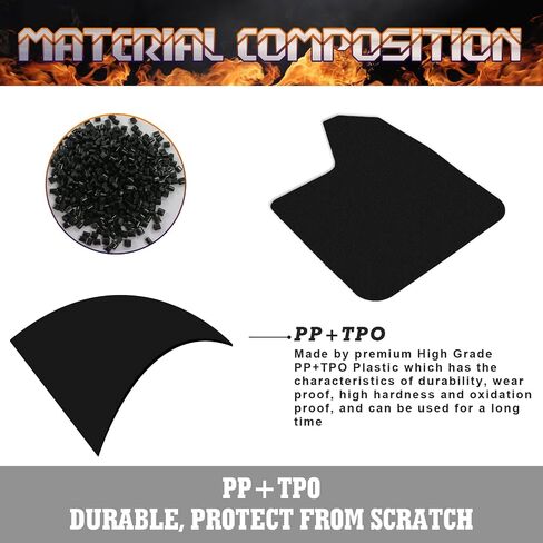x xotic tech Universal Front and Rear Black Mud Flaps Splash Guards Mudflaps Mudguard Fender Flares Dirty Traps for Car Pickup Truck SUV with Hardware (4PCS) in Saudi Arabia