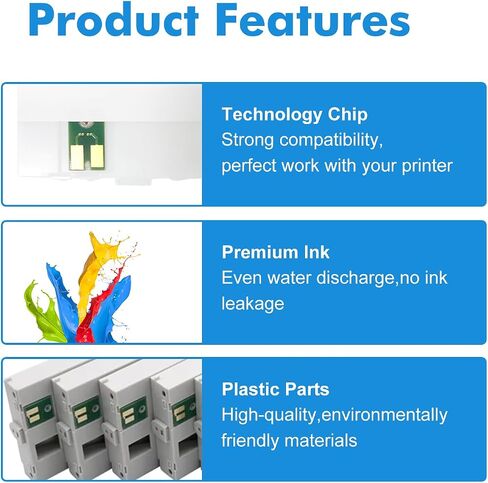 ECO-SOL MAX Ink Cartridge Replacement for Roland Printers ESL3 Ink Cartridges ESL3-CY ESL3-MG ESL3-YE ESL3-BK Ink Cartridges Set (220mL, 4-Pack) in Kuwait