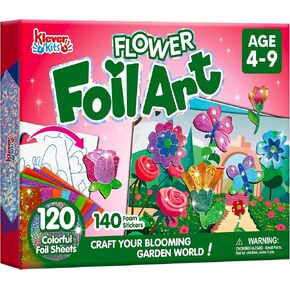 Klever Kits Foil Art Kit for Kids - Arts & Crafts Supplies, Mess Free Coloring, Animal Foil Foam Stickers, Creative Travel Toys, Birthday Gifts for Boys & Girls Ages 4 and Up in Kuwait