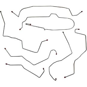 Inline Tube Compatible with 2002-09 Chevrolet GMC Trailblazer Envoy 4WD Four-Wheel Disc w/ABS Complete Brake Line Kit 7pc, Stainless in Kuwait